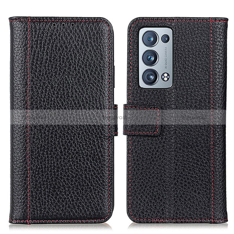 Leather Case Stands Flip Cover Holder M14L for Oppo Reno6 Pro+ Plus 5G