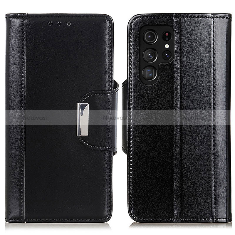 Leather Case Stands Flip Cover Holder M14L for Samsung Galaxy S24 Ultra 5G