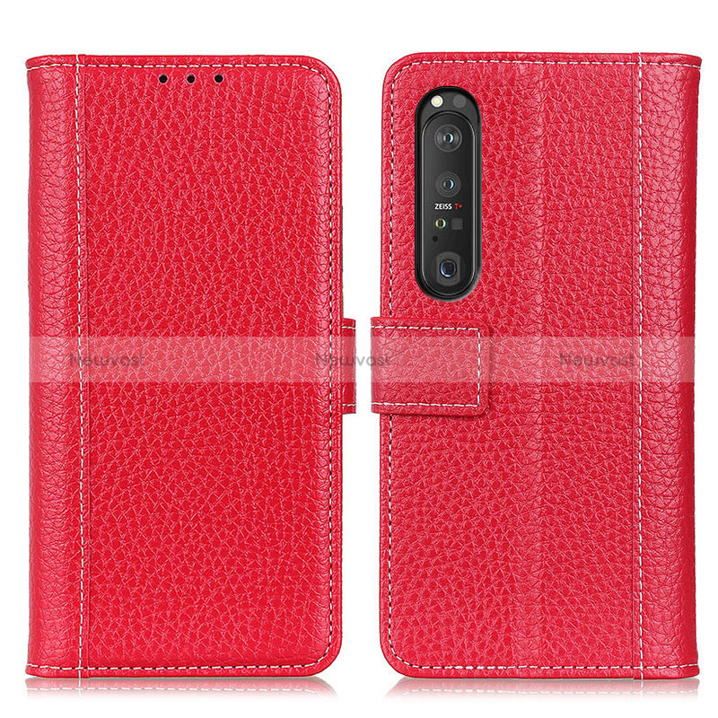 Leather Case Stands Flip Cover Holder M14L for Sony Xperia 1 III