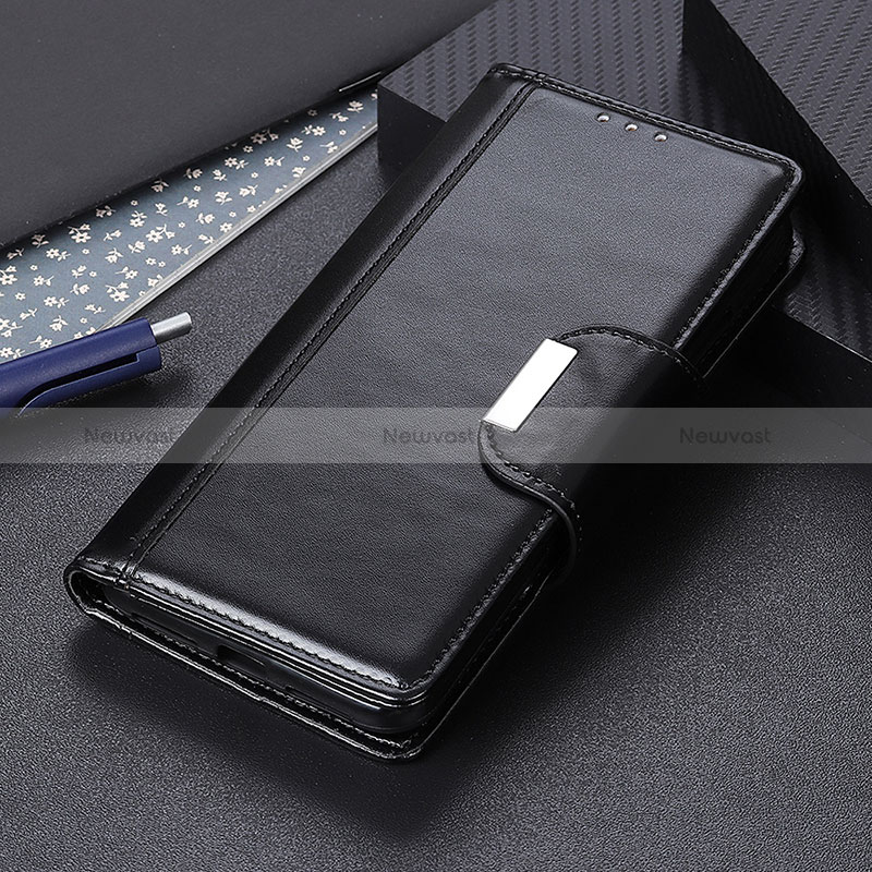 Leather Case Stands Flip Cover Holder M14L for Xiaomi Poco M3 Black