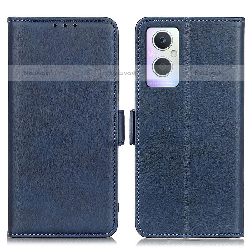 Leather Case Stands Flip Cover Holder M15L for OnePlus Nord N20 5G Blue