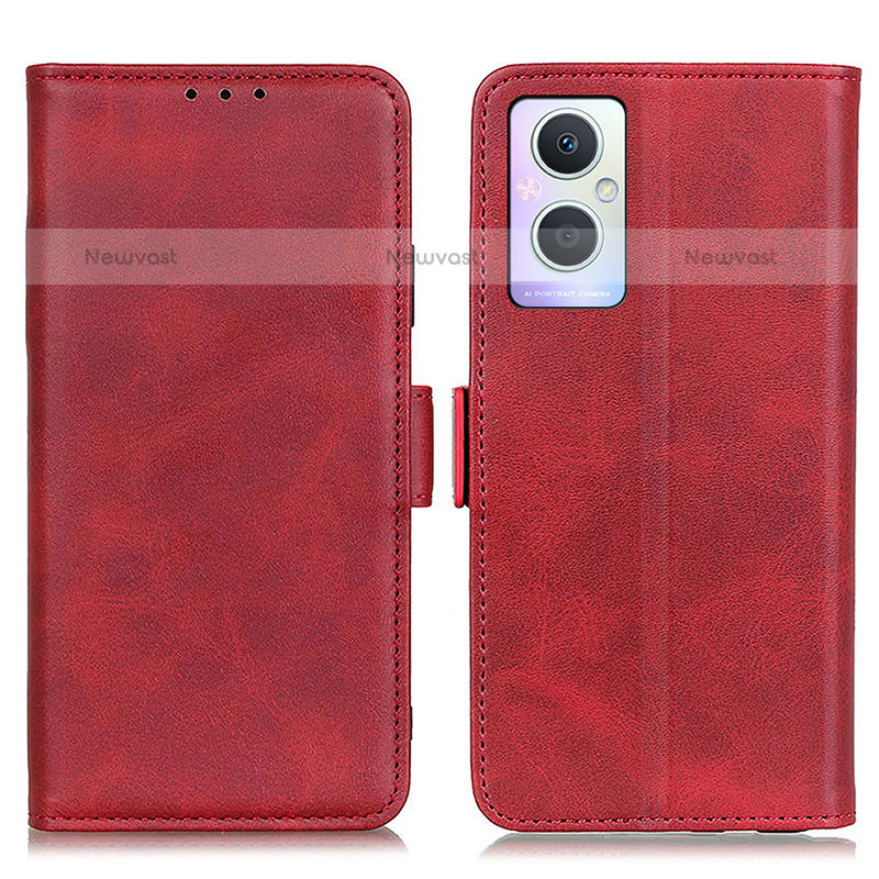 Leather Case Stands Flip Cover Holder M15L for OnePlus Nord N20 5G Red
