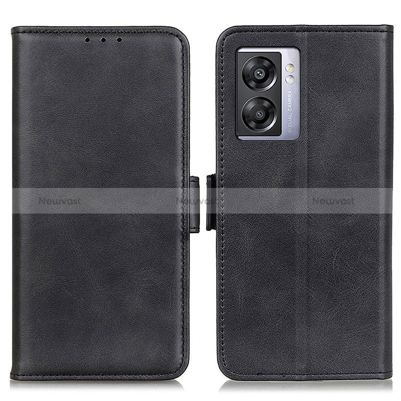 Leather Case Stands Flip Cover Holder M15L for Oppo A56S 5G Black