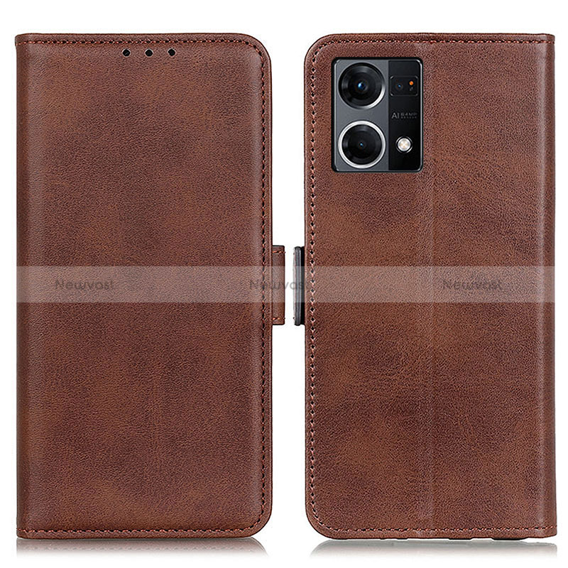 Leather Case Stands Flip Cover Holder M15L for Oppo Reno7 4G