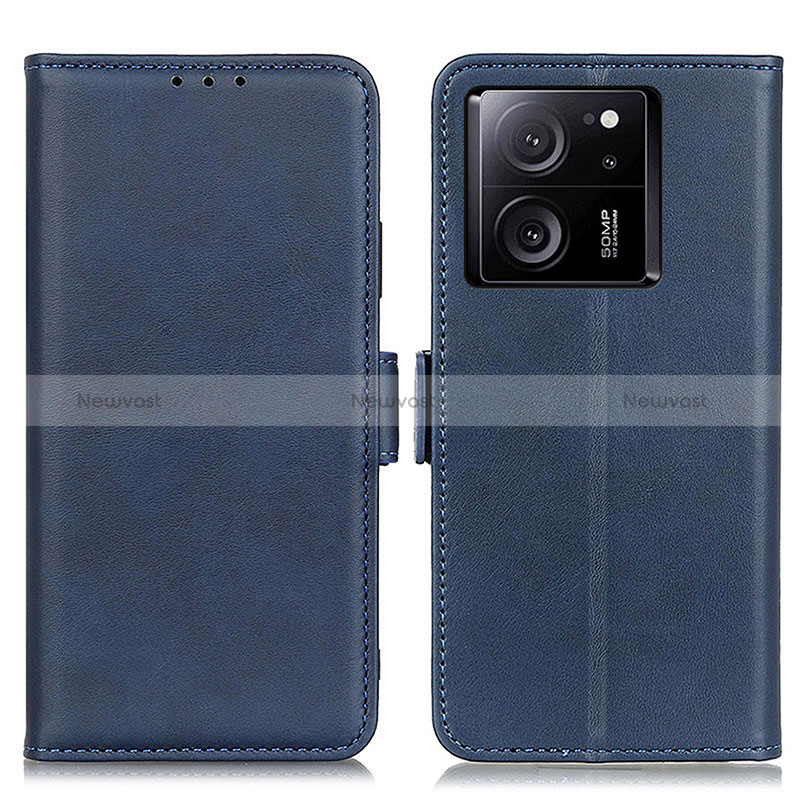 Leather Case Stands Flip Cover Holder M15L for Xiaomi Mi 13T 5G Blue