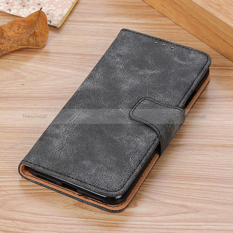 Leather Case Stands Flip Cover Holder M16L for Samsung Galaxy S22 Plus 5G Black