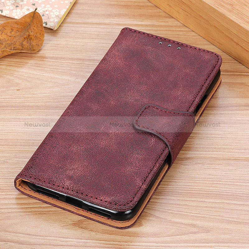 Leather Case Stands Flip Cover Holder M16L for Samsung Galaxy S22 Plus 5G Purple