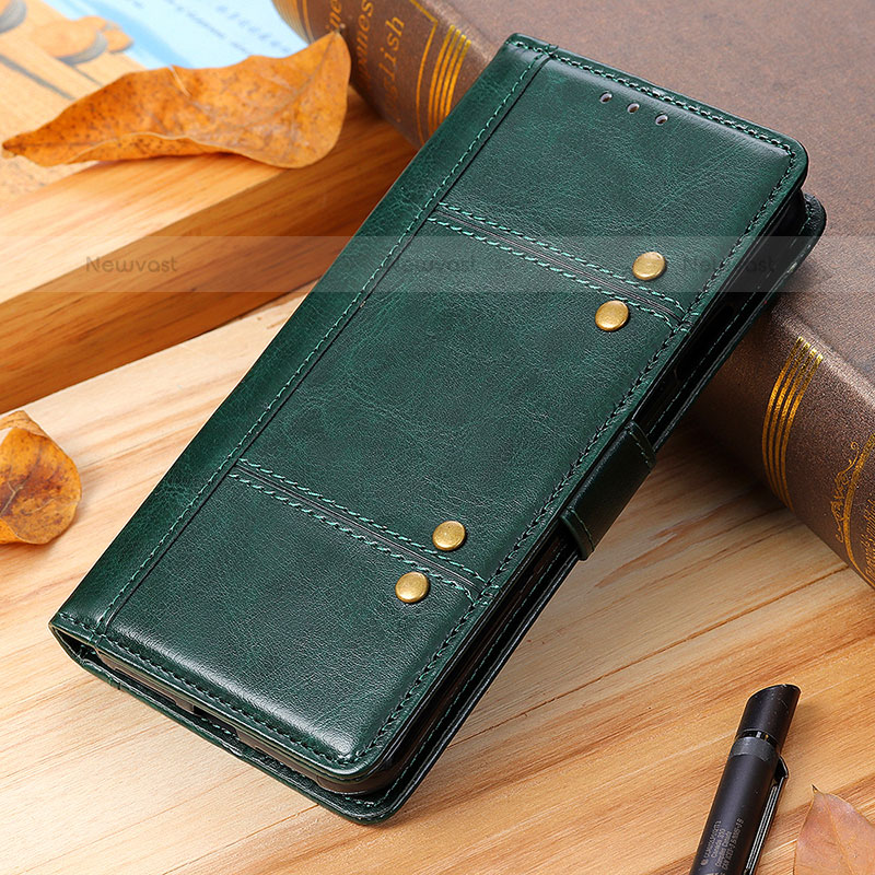 Leather Case Stands Flip Cover Holder M19L for Samsung Galaxy S21 Ultra 5G Green