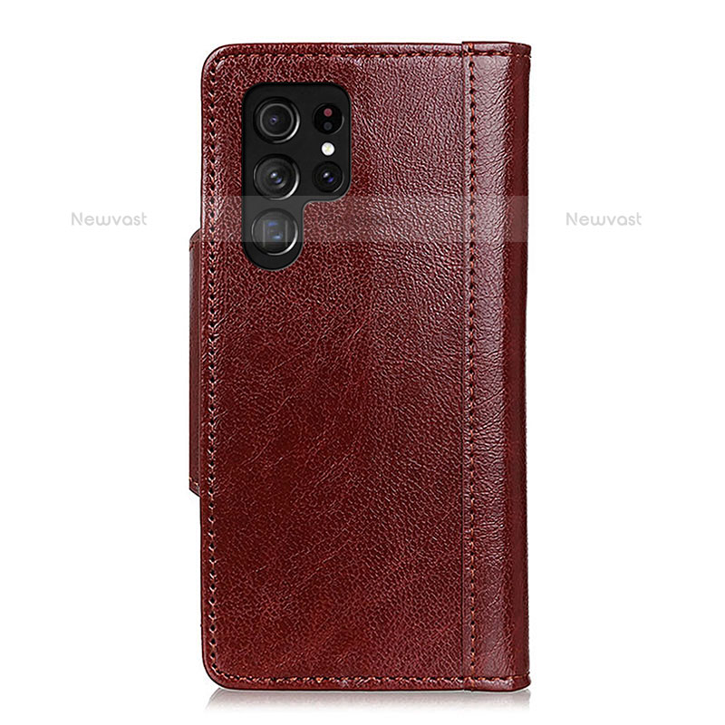 Leather Case Stands Flip Cover Holder M22L for Samsung Galaxy S21 Ultra 5G