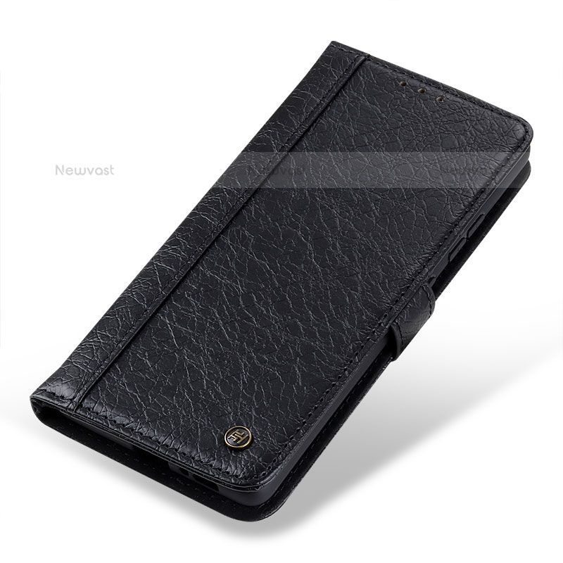 Leather Case Stands Flip Cover Holder M24L for Samsung Galaxy S21 5G Black