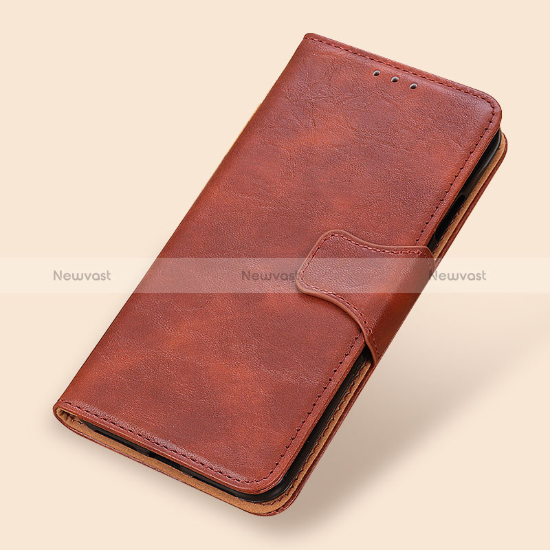 Leather Case Stands Flip Cover Holder ML5 for Huawei Honor 60 Pro 5G Brown