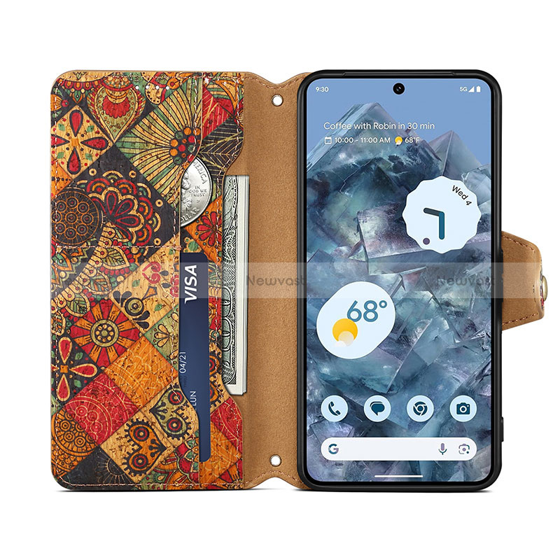 Leather Case Stands Flip Cover Holder MT3 for Google Pixel 8 Pro 5G