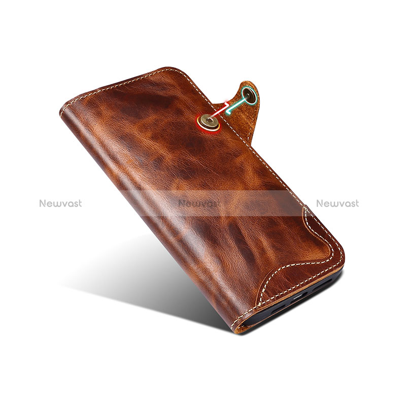 Leather Case Stands Flip Cover Holder MT5 for Apple iPhone 15 Pro