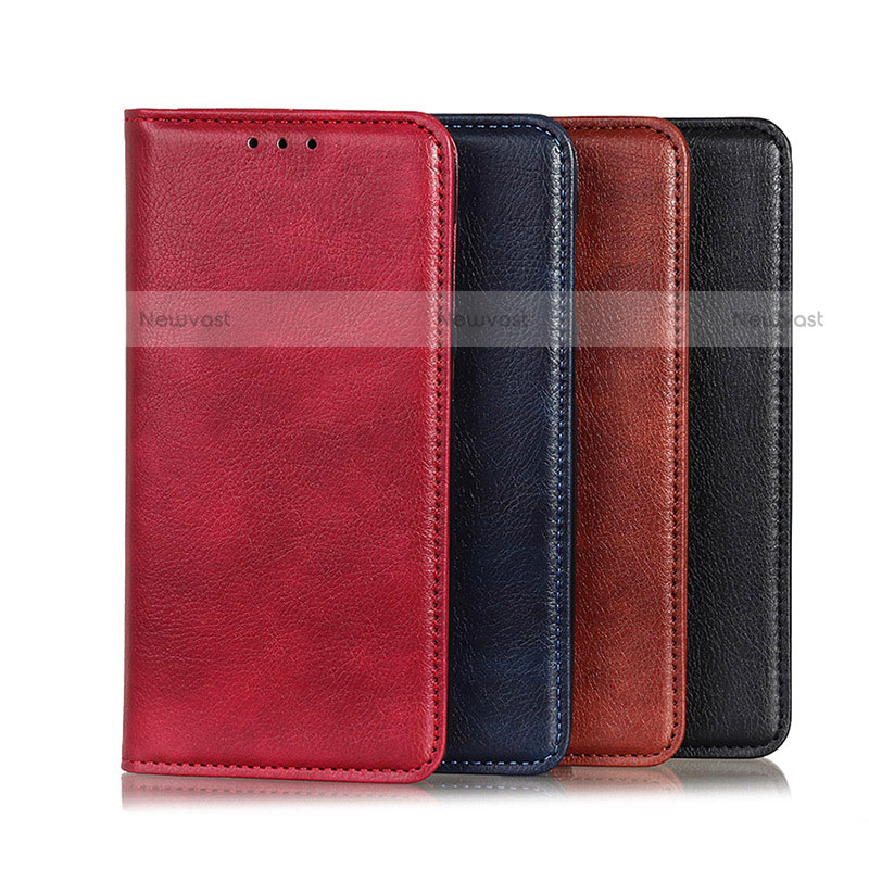 Leather Case Stands Flip Cover Holder N01P for Motorola Moto E20