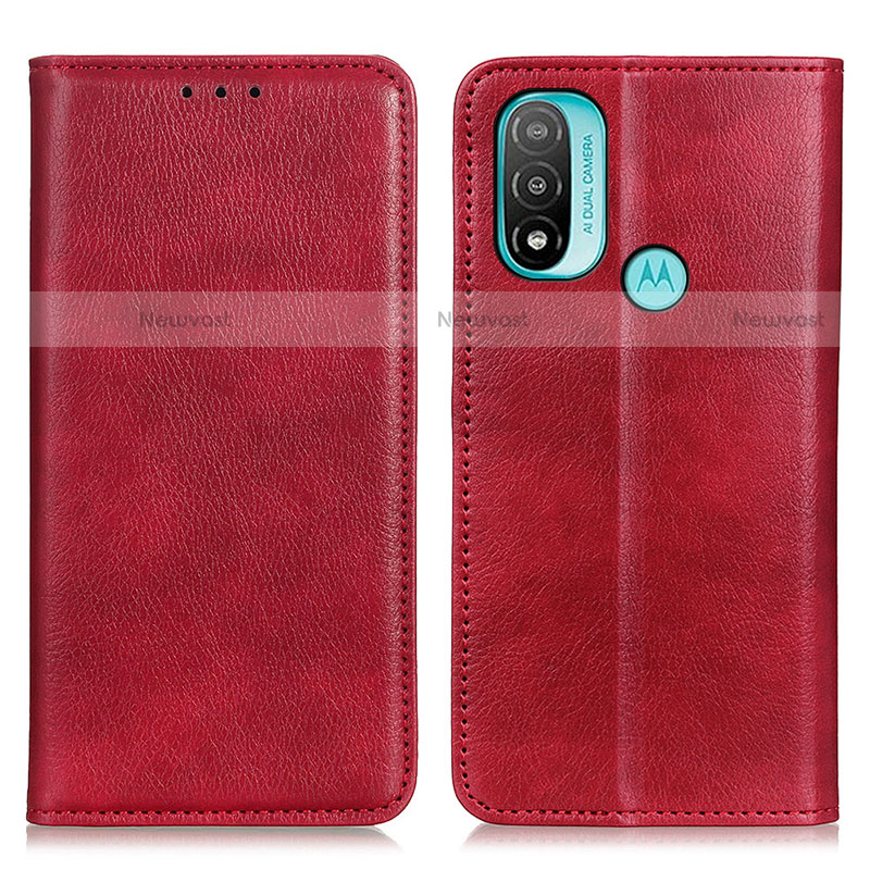 Leather Case Stands Flip Cover Holder N01P for Motorola Moto E30