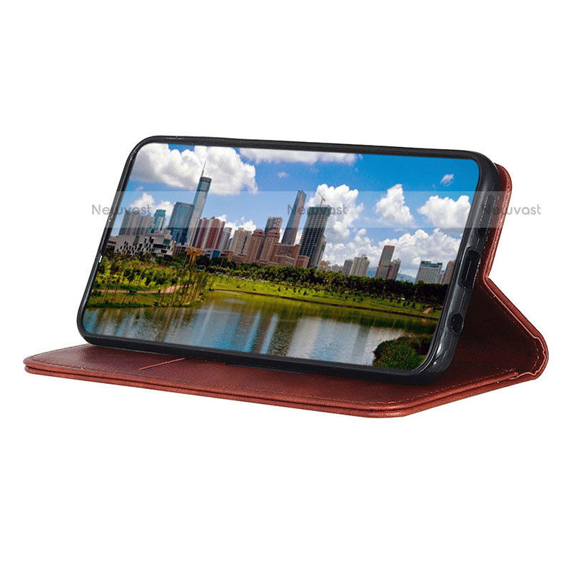 Leather Case Stands Flip Cover Holder N01P for Motorola Moto E30