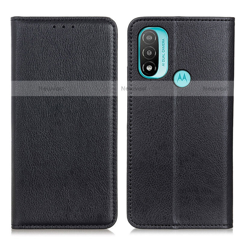 Leather Case Stands Flip Cover Holder N01P for Motorola Moto E40
