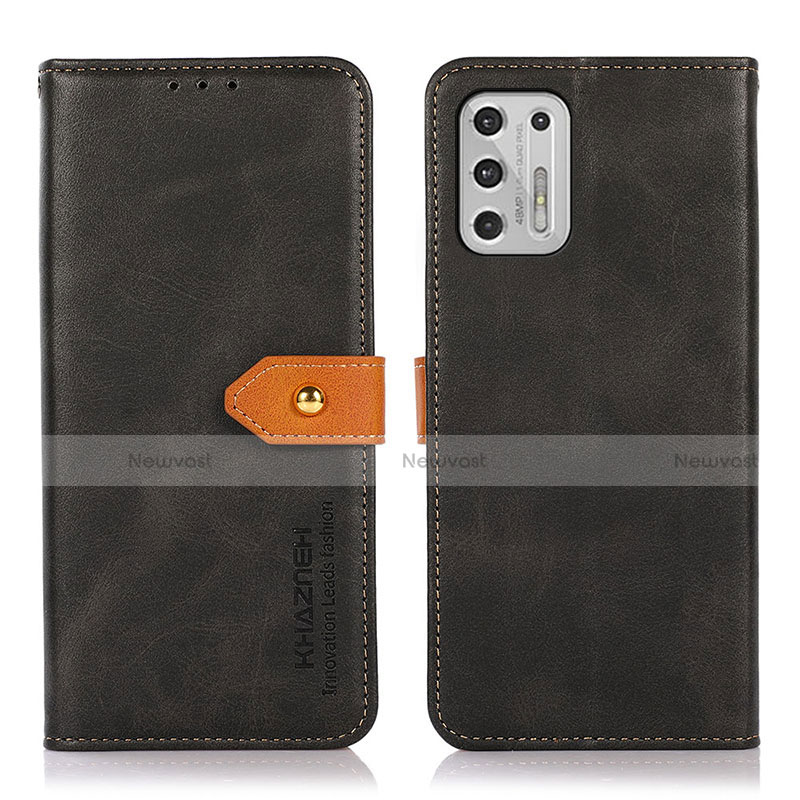 Leather Case Stands Flip Cover Holder N01P for Motorola Moto G Stylus (2021)