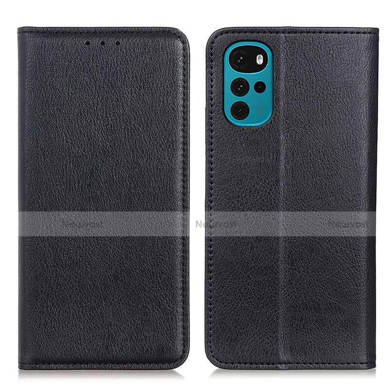 Leather Case Stands Flip Cover Holder N01P for Motorola Moto G22