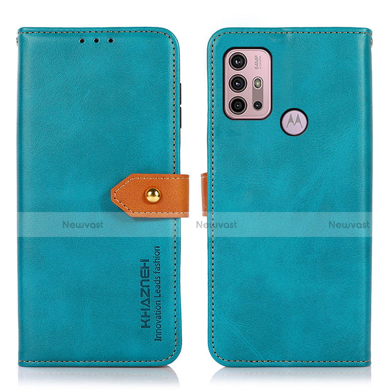 Leather Case Stands Flip Cover Holder N01P for Motorola Moto G30