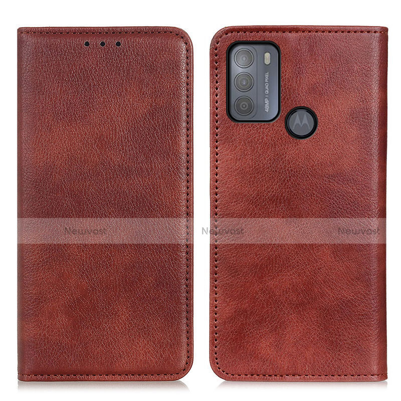 Leather Case Stands Flip Cover Holder N01P for Motorola Moto G50