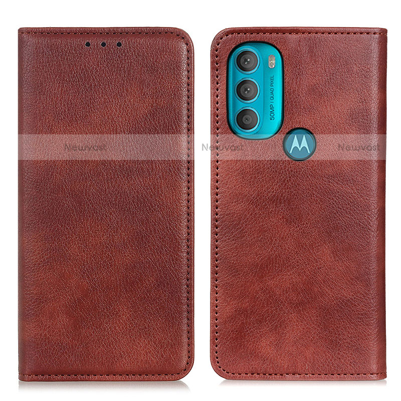 Leather Case Stands Flip Cover Holder N01P for Motorola Moto G71 5G