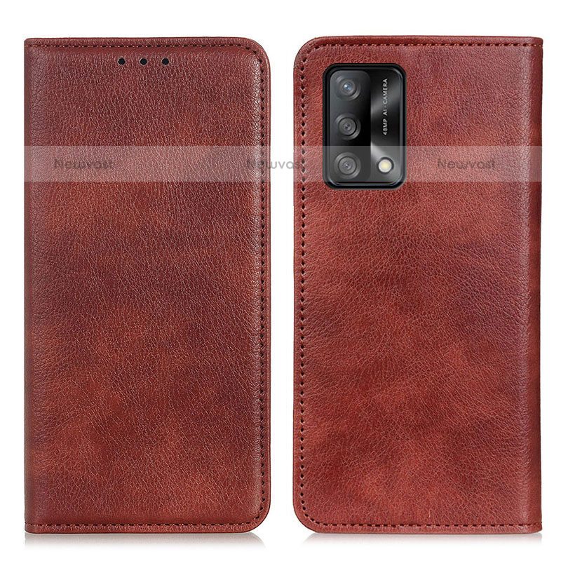 Leather Case Stands Flip Cover Holder N01P for Oppo A74 4G