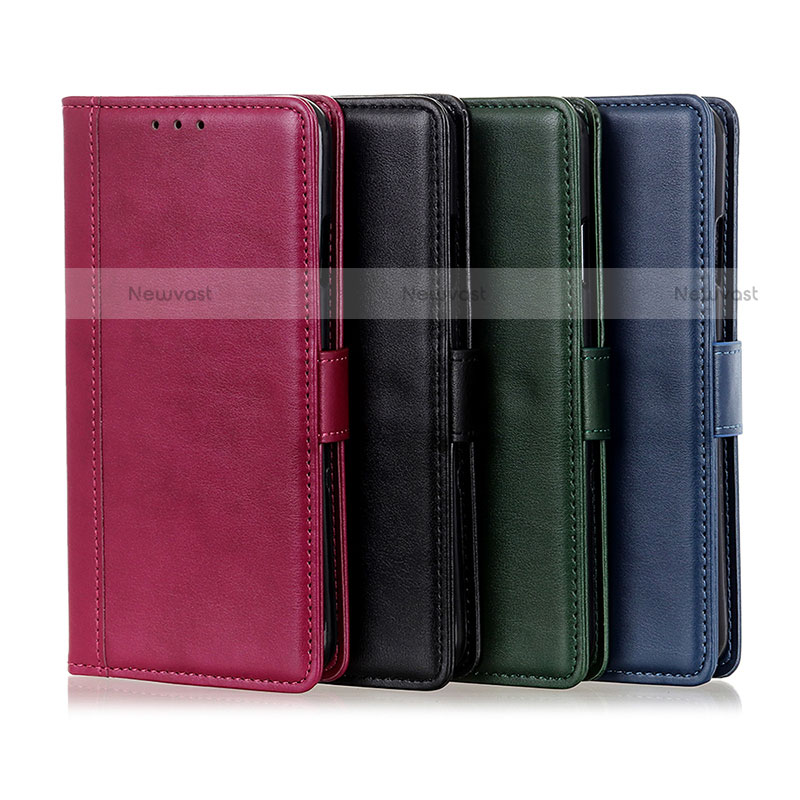 Leather Case Stands Flip Cover Holder N02P for Motorola Moto E20