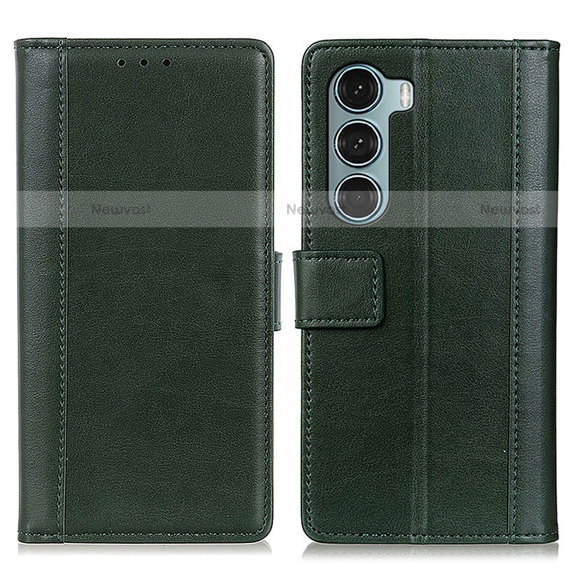 Leather Case Stands Flip Cover Holder N02P for Motorola Moto Edge S30 5G Green