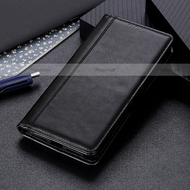 Leather Case Stands Flip Cover Holder N02P for Motorola Moto G10 Power Black
