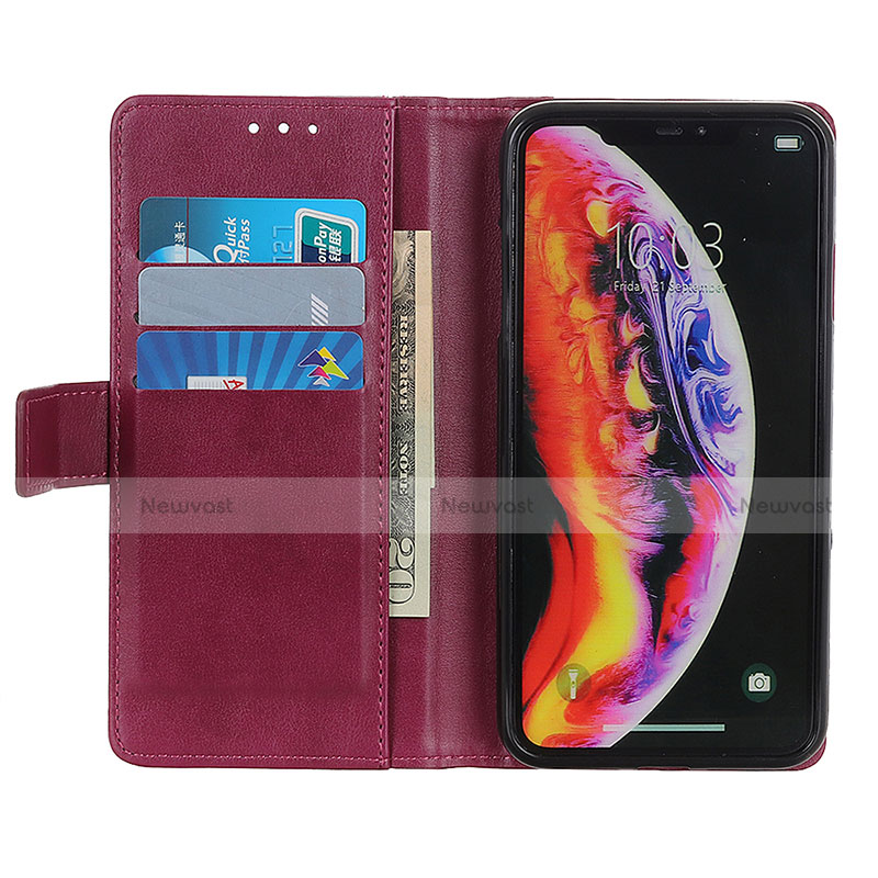 Leather Case Stands Flip Cover Holder N02P for Motorola Moto G40 Fusion