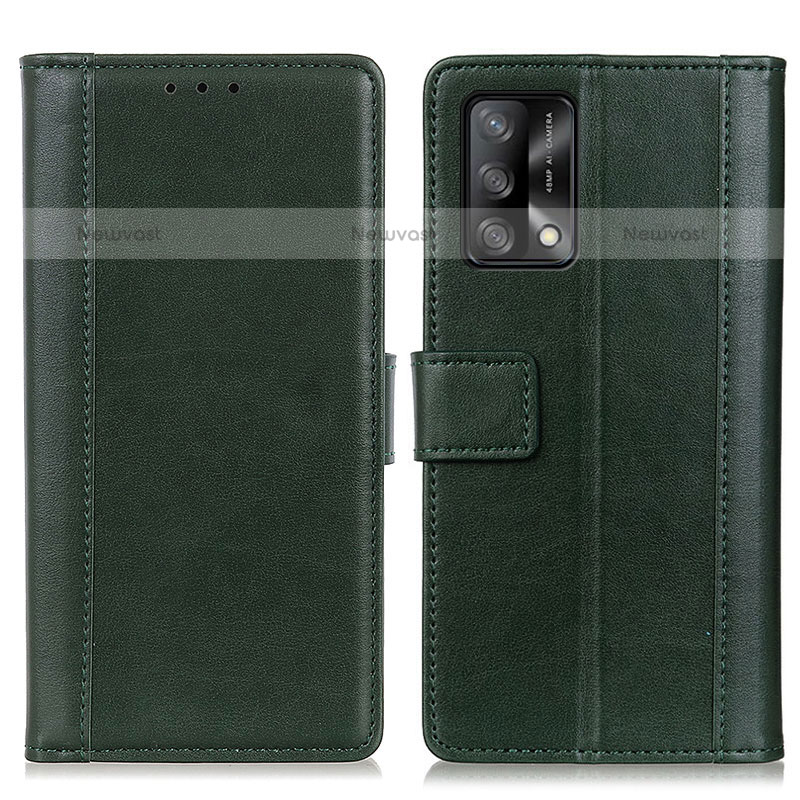 Leather Case Stands Flip Cover Holder N02P for Oppo A74 4G
