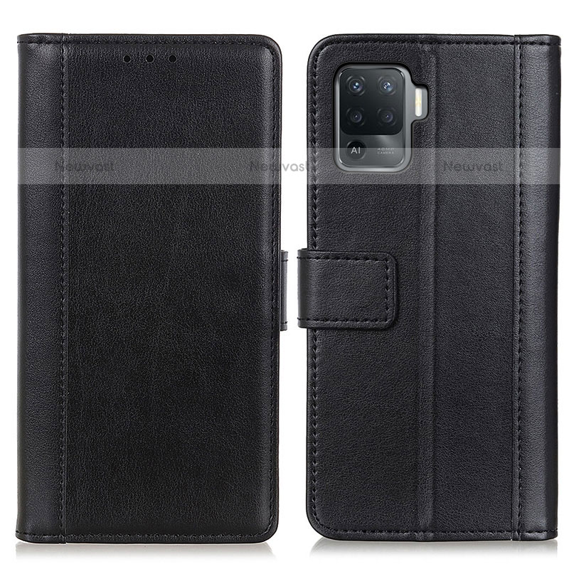 Leather Case Stands Flip Cover Holder N02P for Oppo A94 4G