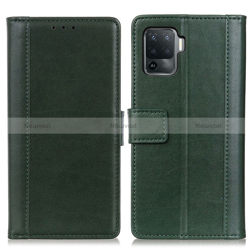 Leather Case Stands Flip Cover Holder N02P for Oppo Reno5 Lite