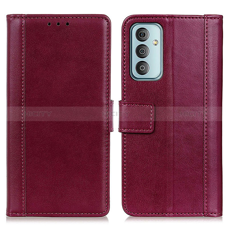 Leather Case Stands Flip Cover Holder N02P for Samsung Galaxy M13 4G