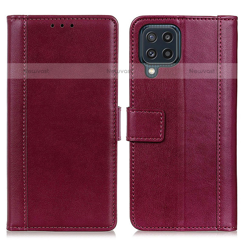 Leather Case Stands Flip Cover Holder N02P for Samsung Galaxy M32 4G