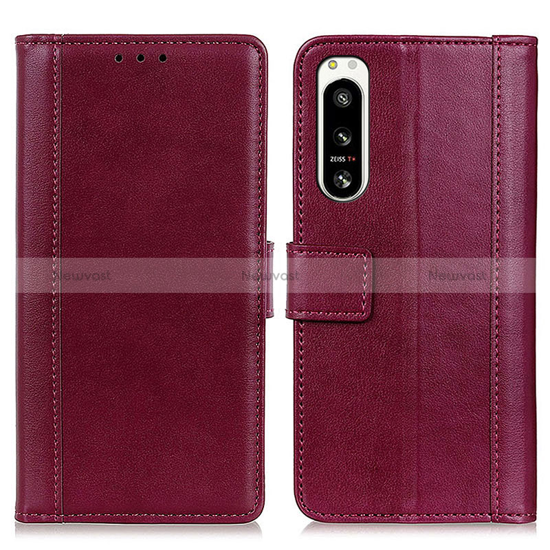 Leather Case Stands Flip Cover Holder N02P for Sony Xperia 5 IV