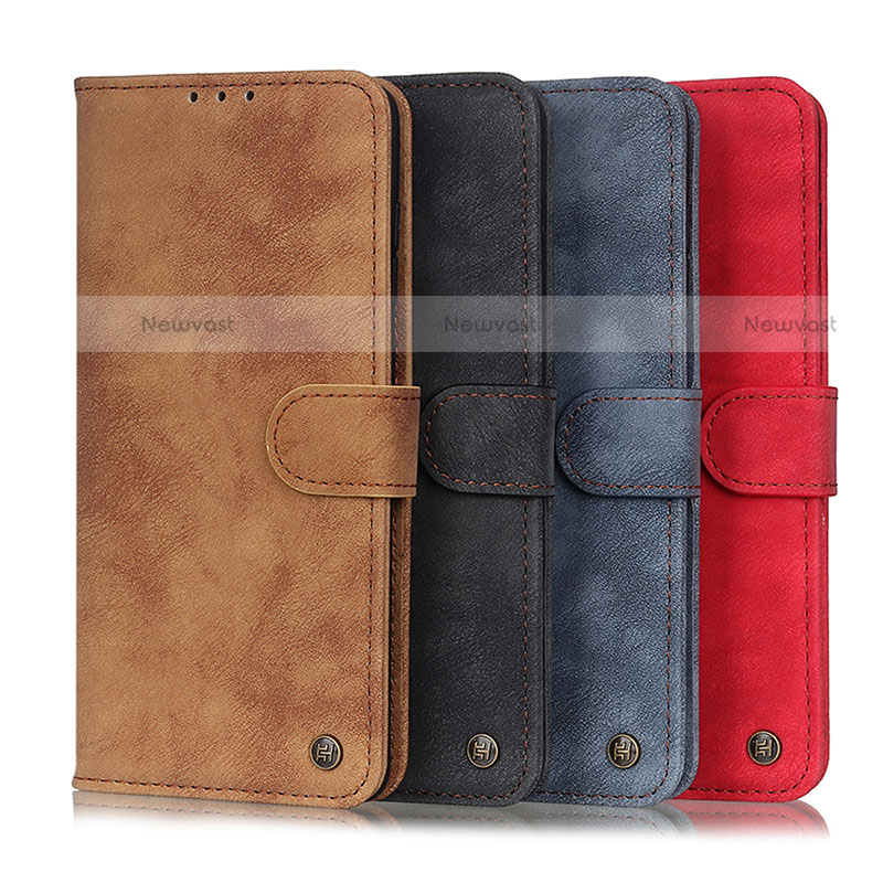 Leather Case Stands Flip Cover Holder N03P for Motorola Moto E40