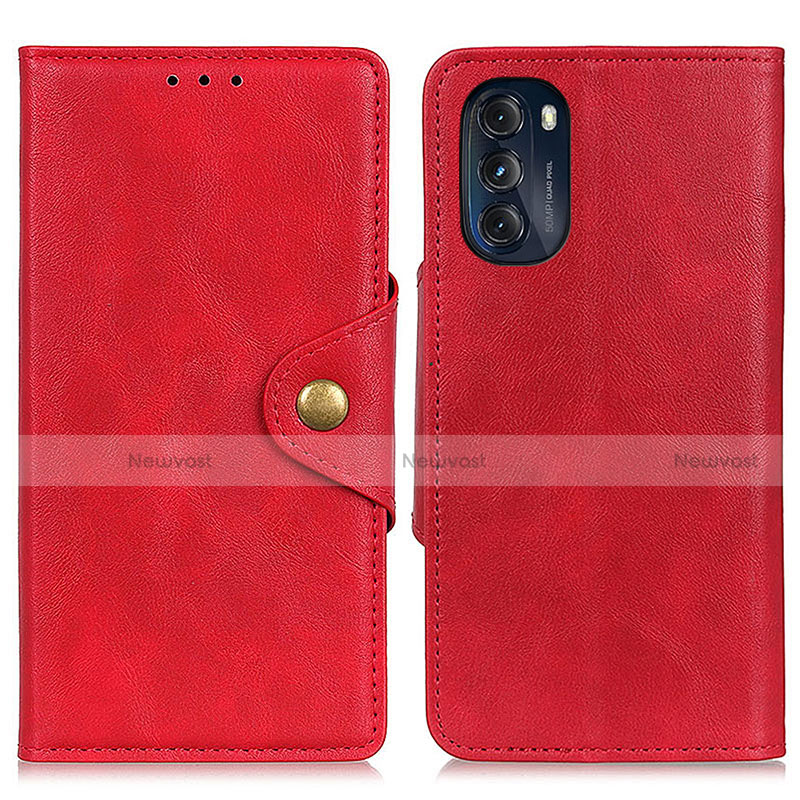 Leather Case Stands Flip Cover Holder N03P for Motorola Moto G 5G (2022)