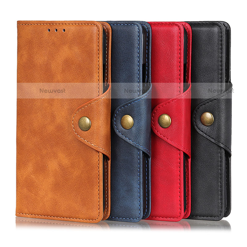 Leather Case Stands Flip Cover Holder N03P for Motorola Moto G200 5G