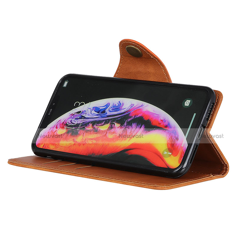 Leather Case Stands Flip Cover Holder N03P for Motorola Moto G22