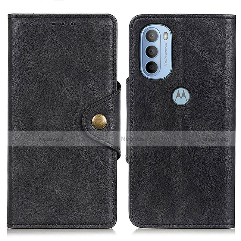 Leather Case Stands Flip Cover Holder N03P for Motorola Moto G41