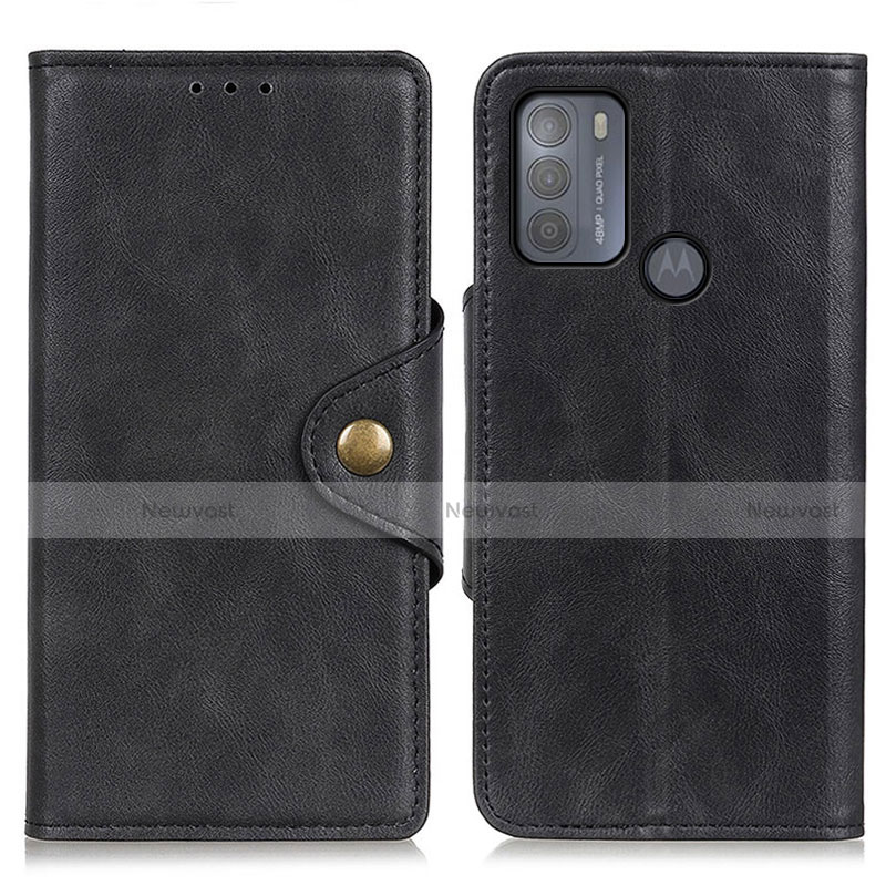 Leather Case Stands Flip Cover Holder N03P for Motorola Moto G50