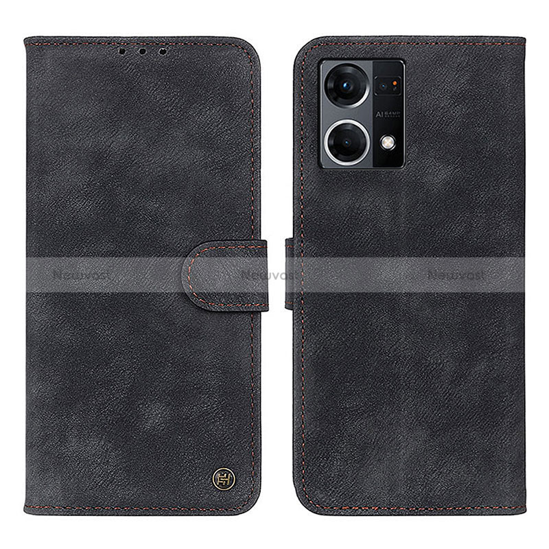 Leather Case Stands Flip Cover Holder N03P for Oppo Reno7 4G