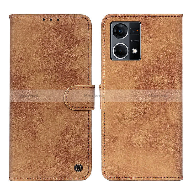Leather Case Stands Flip Cover Holder N03P for Oppo Reno7 4G