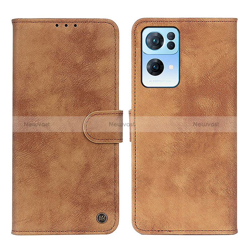 Leather Case Stands Flip Cover Holder N03P for Oppo Reno7 Pro 5G