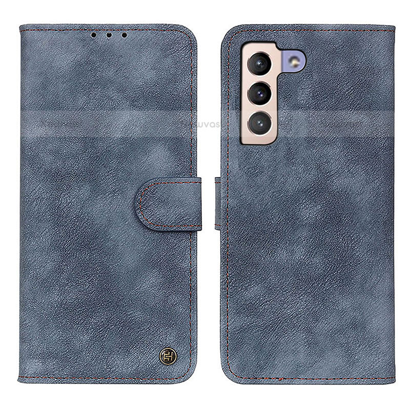 Leather Case Stands Flip Cover Holder N03P for Samsung Galaxy S23 Plus 5G Blue