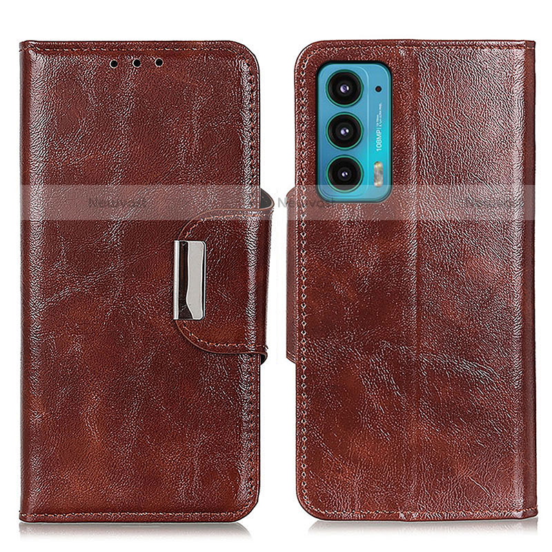 Leather Case Stands Flip Cover Holder N04P for Motorola Moto Edge 20 5G