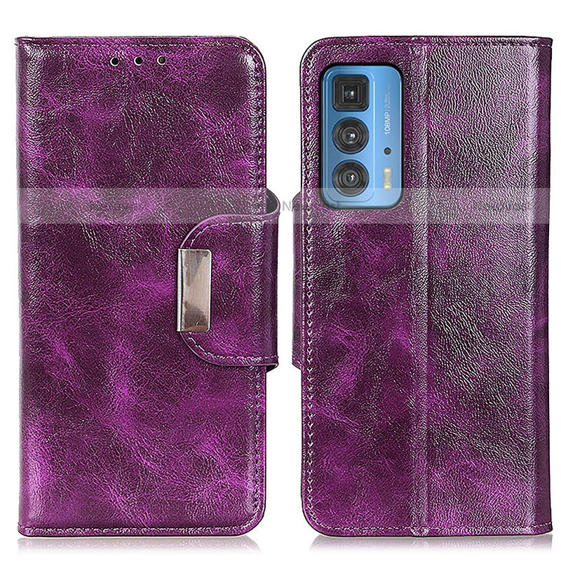 Leather Case Stands Flip Cover Holder N04P for Motorola Moto Edge 20 Pro 5G