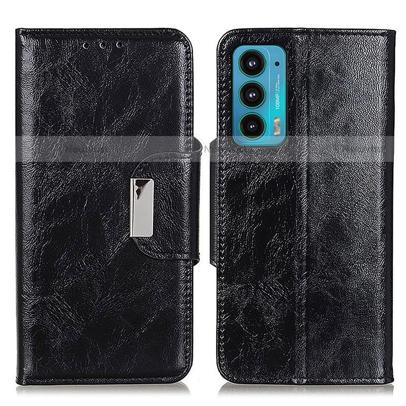 Leather Case Stands Flip Cover Holder N04P for Motorola Moto Edge Lite 5G